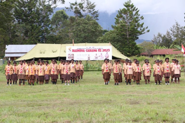 Kodim Dukung Peserta Raimuna Cabang III Pelajar Se-Kabupaten Jayawijaya TA. 2023 dalam Menanamkan Kedisiplinan dan Membentuk Karakter Kepribadian