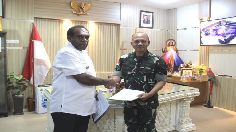 Pemkab Keerom dan Kodim 1701 JYP Menandatangani MoU Terkait Program Karya Bakti TNI Satkowil Tahun 2023