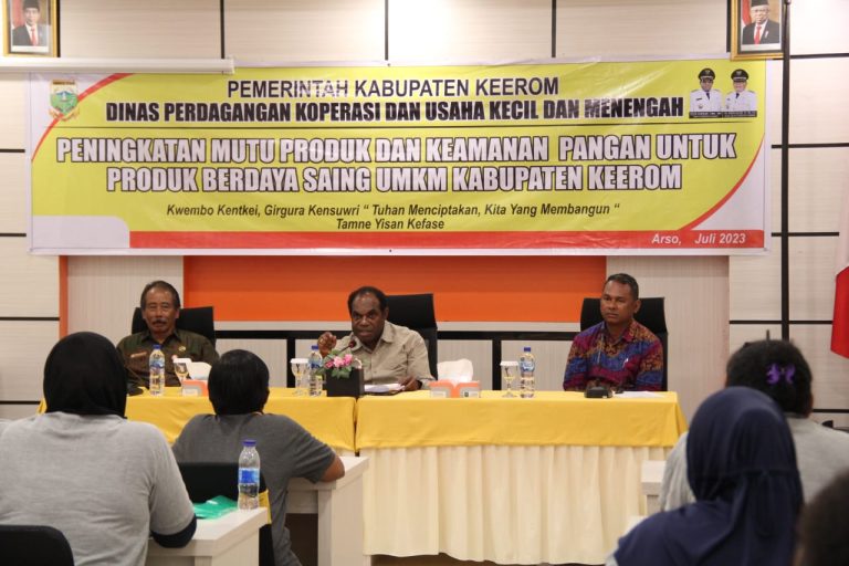 Pelatihan Peningkatan Mutu dan Keamanan Pangan Dukung UKM Kabupaten Keerom menuju Kompetisi Global